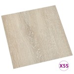 vidaXL Plăci de pardoseală autoadezive, 55 buc., bej, PVC, 5,11 m² vidaXL Plăci de pardoseală autoadezive, 55 buc., bej, PVC, 5,11 m²