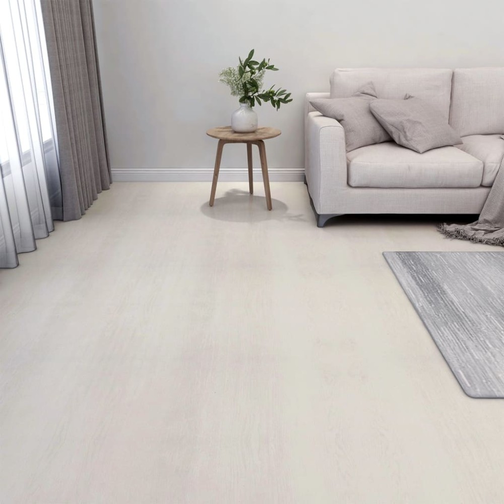 vidaXL Plăci de pardoseală autoadezive, 55 buc., bej, PVC, 5,11 m²