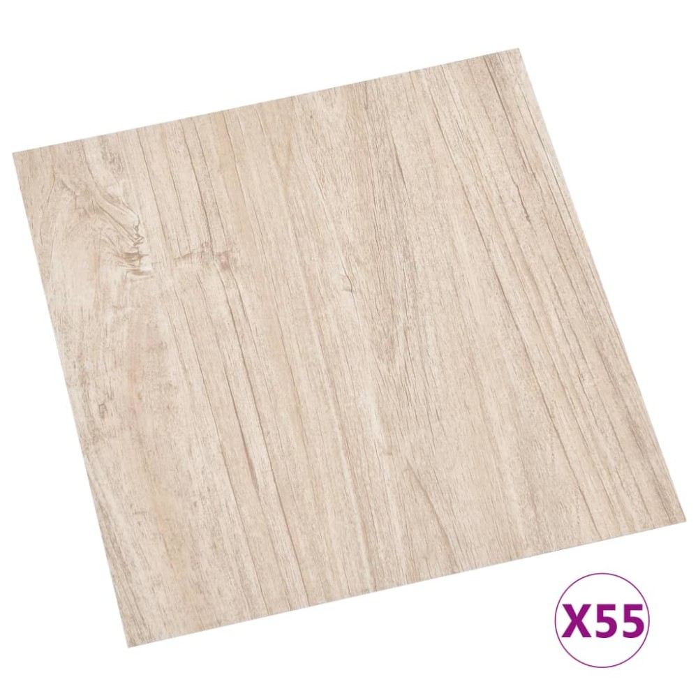 vidaXL Plăci de pardoseală autoadezive 55 buc. maro deschis PVC 5,11m²