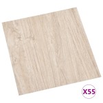vidaXL Plăci de pardoseală autoadezive 55 buc. maro deschis PVC 5,11m² vidaXL Plăci de pardoseală autoadezive 55 buc. maro deschis PVC 5,11m²
