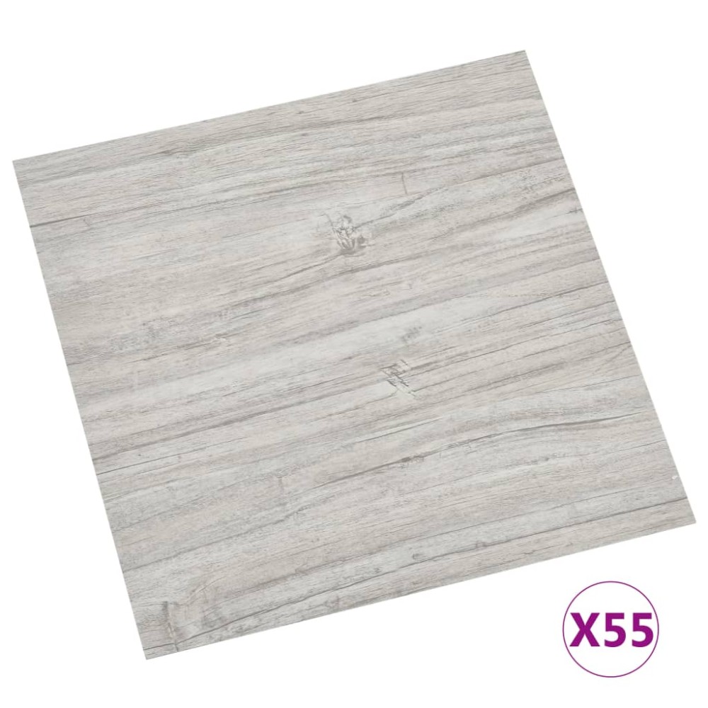 vidaXL Plăci pardoseală autoadezive 55 buc. gri deschis PVC 5,11 m²