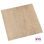 vidaXL Plăci de pardoseală autoadezive, 55 buc., maro, PVC, 5,11 m² vidaXL Plăci de pardoseală autoadezive, 55 buc., maro, PVC, 5,11 m²