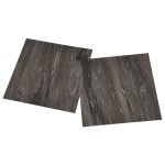 vidaXL Plăci de pardoseală autoadezive 55 buc. gri închis PVC 5,11 m² vidaXL Plăci de pardoseală autoadezive 55 buc. gri închis PVC 5,11 m²