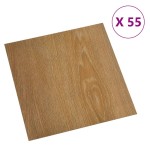 vidaXL Plăci de pardoseală autoadezive, 55 buc., maro, PVC, 5,11 m² vidaXL Plăci de pardoseală autoadezive, 55 buc., maro, PVC, 5,11 m²