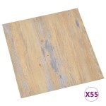 vidaXL Plăci de pardoseală autoadezive, 55 buc., maro, PVC, 5,11 m² vidaXL Plăci de pardoseală autoadezive, 55 buc., maro, PVC, 5,11 m²