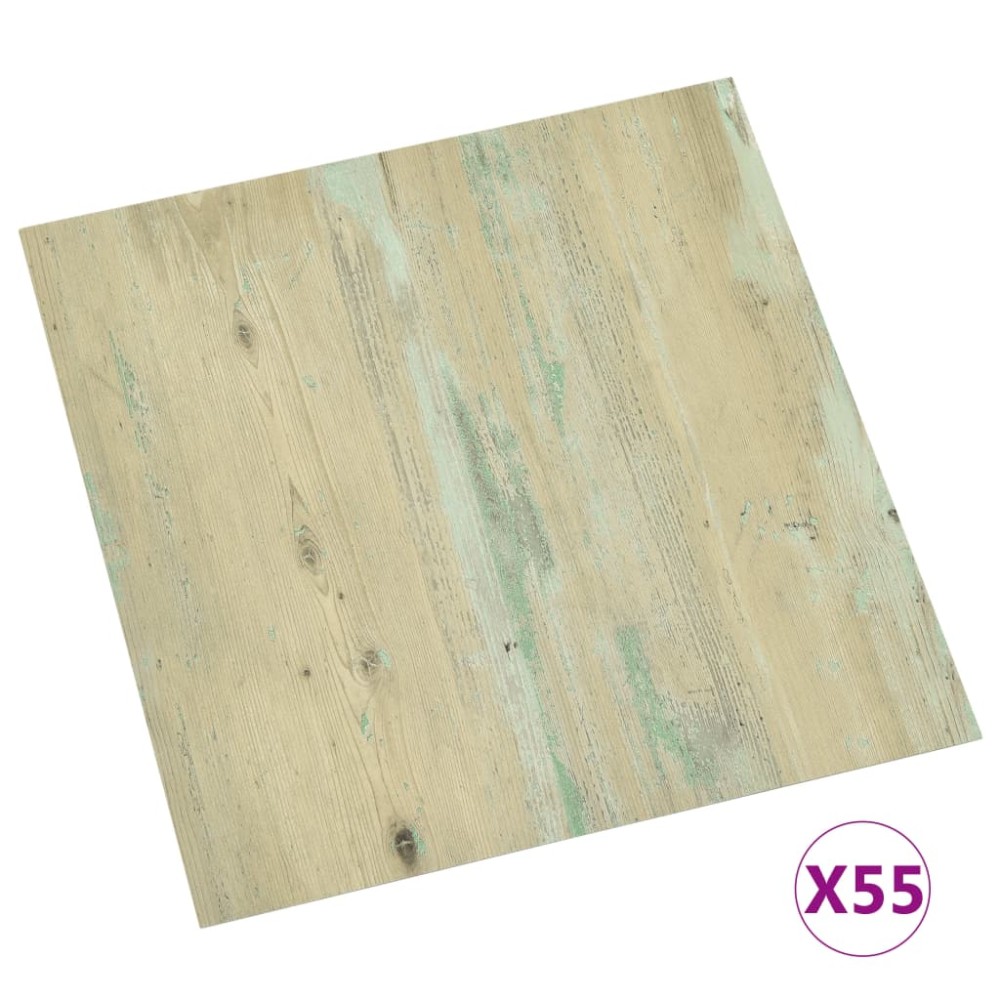 vidaXL Plăci de pardoseală autoadezive 55 buc. maro deschis PVC 5,11m²