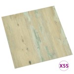 vidaXL Plăci de pardoseală autoadezive 55 buc. maro deschis PVC 5,11m² vidaXL Plăci de pardoseală autoadezive 55 buc. maro deschis PVC 5,11m²