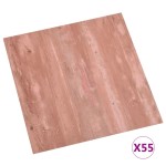vidaXL Plăci de pardoseală autoadezive, 55 buc., roșu, PVC, 5,11 m² vidaXL Plăci de pardoseală autoadezive, 55 buc., roșu, PVC, 5,11 m²