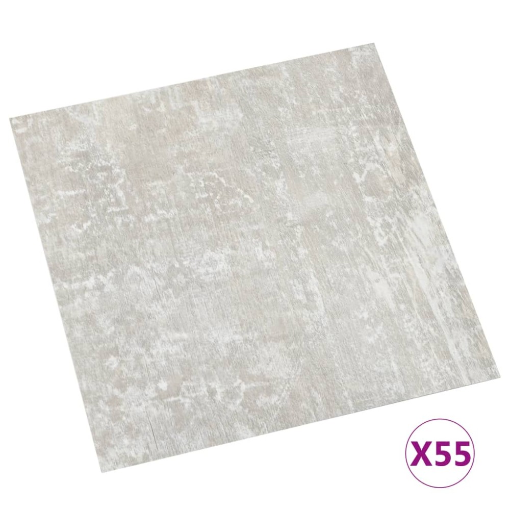 vidaXL Plăci pardoseală autoadezive 55 buc. gri deschis PVC 5,11 m²