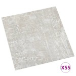 vidaXL Plăci pardoseală autoadezive 55 buc. gri deschis PVC 5,11 m² vidaXL Plăci pardoseală autoadezive 55 buc. gri deschis PVC 5,11 m²