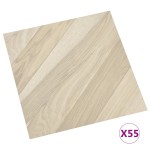 vidaXL Plăci pardoseală autoadezive, 55 buc., bej dungi, PVC 5,11 m² vidaXL Plăci pardoseală autoadezive, 55 buc., bej dungi, PVC 5,11 m²