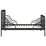 vidaXL Cadru de pat extensibil, negru, 80x130/200 cm, metal vidaXL Cadru de pat extensibil, negru, 80x130/200 cm, metal