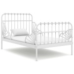 vidaXL Cadru de pat extensibil, gri, 80x130/200 cm, metal vidaXL Cadru de pat extensibil, gri, 80x130/200 cm, metal