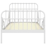 vidaXL Cadru de pat extensibil, gri, 80x130/200 cm, metal vidaXL Cadru de pat extensibil, gri, 80x130/200 cm, metal