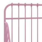 vidaXL Cadru de pat extensibil, roz, metal, 80x130/200 cm