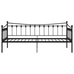 vidaXL Cadru de pat canapea, negru, 90x200 cm, metal vidaXL Cadru de pat canapea, negru, 90x200 cm, metal