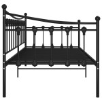 vidaXL Cadru de pat canapea, negru, 90x200 cm, metal vidaXL Cadru de pat canapea, negru, 90x200 cm, metal