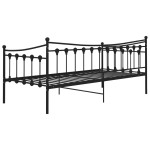 vidaXL Cadru de pat canapea, negru, 90x200 cm, metal vidaXL Cadru de pat canapea, negru, 90x200 cm, metal