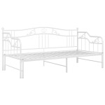 vidaXL Cadru canapea extensibilă, alb, 90x200 cm, metal