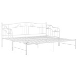 vidaXL Cadru canapea extensibilă, alb, 90x200 cm, metal
