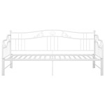 vidaXL Cadru canapea extensibilă, alb, 90x200 cm, metal