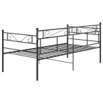vidaXL Cadru de pat canapea, negru, 90x200 cm, metal vidaXL Cadru de pat canapea, negru, 90x200 cm, metal