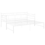 vidaXL Cadru canapea extensibilă, alb, 90x200 cm, metal