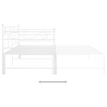 vidaXL Cadru canapea extensibilă, alb, 90x200 cm, metal