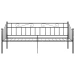 vidaXL Cadru de pat canapea, negru, 90x200 cm, metal vidaXL Cadru de pat canapea, negru, 90x200 cm, metal