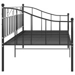 vidaXL Cadru de pat canapea, negru, 90x200 cm, metal vidaXL Cadru de pat canapea, negru, 90x200 cm, metal