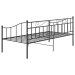vidaXL Cadru de pat canapea, negru, 90x200 cm, metal vidaXL Cadru de pat canapea, negru, 90x200 cm, metal