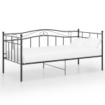 vidaXL Cadru de pat canapea, negru, 90x200 cm, metal vidaXL Cadru de pat canapea, negru, 90x200 cm, metal