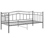 vidaXL Cadru de pat canapea, negru, 90x200 cm, metal vidaXL Cadru de pat canapea, negru, 90x200 cm, metal