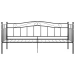 vidaXL Cadru de pat canapea, negru, 90x200 cm, metal vidaXL Cadru de pat canapea, negru, 90x200 cm, metal