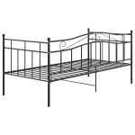 vidaXL Cadru de pat canapea, negru, 90x200 cm, metal vidaXL Cadru de pat canapea, negru, 90x200 cm, metal