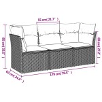 vidaXL Set canapele de grădină cu perne, 3 piese gri deschis poliratan vidaXL Set canapele de grădină cu perne, 3 piese gri deschis poliratan