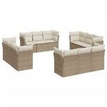 vidaXL Set canapele de grădină cu perne, 12 piese, bej, poliratan vidaXL Set canapele de grădină cu perne, 12 piese, bej, poliratan