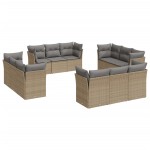 vidaXL Set canapele de grădină cu perne, 12 piese, bej, poliratan vidaXL Set canapele de grădină cu perne, 12 piese, bej, poliratan