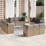 vidaXL Set canapele de grădină cu perne, 12 piese, bej, poliratan vidaXL Set canapele de grădină cu perne, 12 piese, bej, poliratan