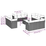 vidaXL Set canapele de grădină cu perne, 13piese gri deschis poliratan vidaXL Set canapele de grădină cu perne, 13piese gri deschis poliratan