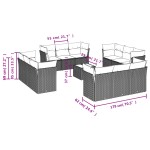 vidaXL Set canapele de grădină cu perne, 13 piese, maro, poliratan vidaXL Set canapele de grădină cu perne, 13 piese, maro, poliratan