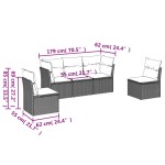 vidaXL Set canapele de grădină cu perne, 5 piese, bej, poliratan vidaXL Set canapele de grădină cu perne, 5 piese, bej, poliratan