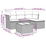 vidaXL Set canapele de grădină cu perne, 5 piese gri deschis poliratan vidaXL Set canapele de grădină cu perne, 5 piese gri deschis poliratan