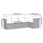 vidaXL Set canapele de grădină cu perne, 5 piese gri deschis poliratan