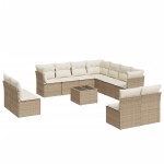 vidaXL Set canapele de grădină cu perne, 12 piese, bej, poliratan vidaXL Set canapele de grădină cu perne, 12 piese, bej, poliratan