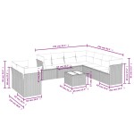 vidaXL Set canapele de grădină cu perne 10 piese gri deschis poliratan vidaXL Set canapele de grădină cu perne 10 piese gri deschis poliratan