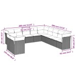 vidaXL Set canapele de grădină cu perne, 11 piese, bej, poliratan vidaXL Set canapele de grădină cu perne, 11 piese, bej, poliratan