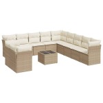 vidaXL Set canapele de grădină cu perne, 12 piese, bej, poliratan vidaXL Set canapele de grădină cu perne, 12 piese, bej, poliratan
