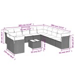 vidaXL Set canapele de grădină cu perne, 12 piese, bej, poliratan vidaXL Set canapele de grădină cu perne, 12 piese, bej, poliratan