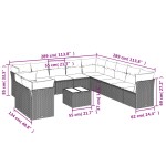 vidaXL Set canapele de grădină cu perne, 12 piese, bej, poliratan vidaXL Set canapele de grădină cu perne, 12 piese, bej, poliratan